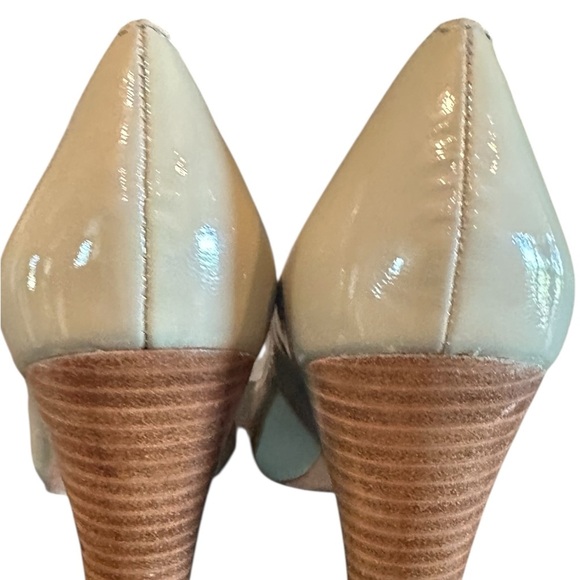 NWOT Coach Sage Peep Toe Heels with Metal Buckle - Picture 8 of 8